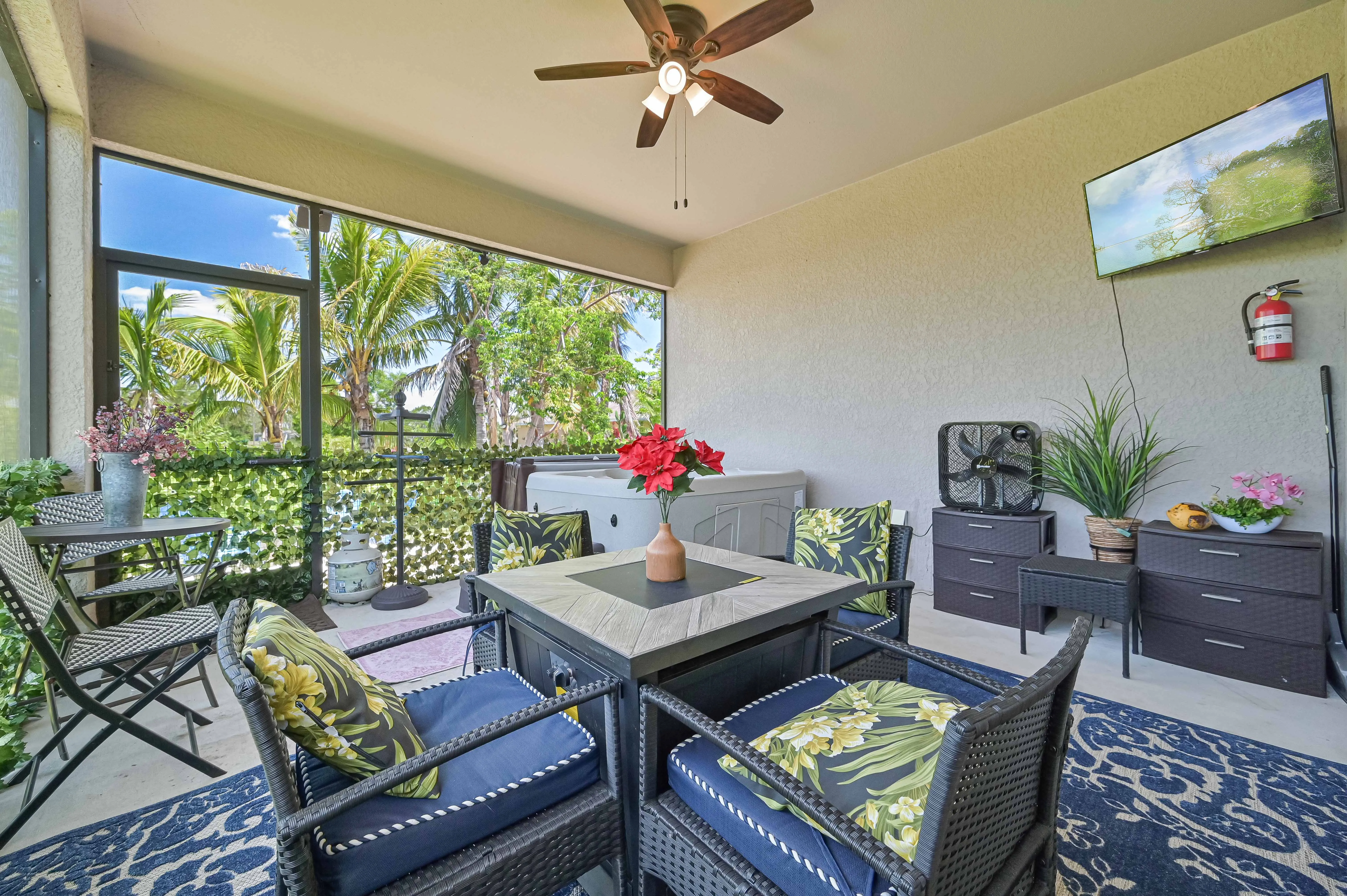 Back lanai of a Sprout Recovery sober living house